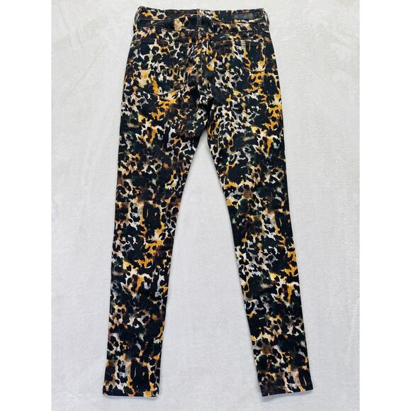 Adriano Goldschmied Pants Womens 25R Leopard Print Farrah Skinny Ankle Mid Rise - Picture 9 of 14
